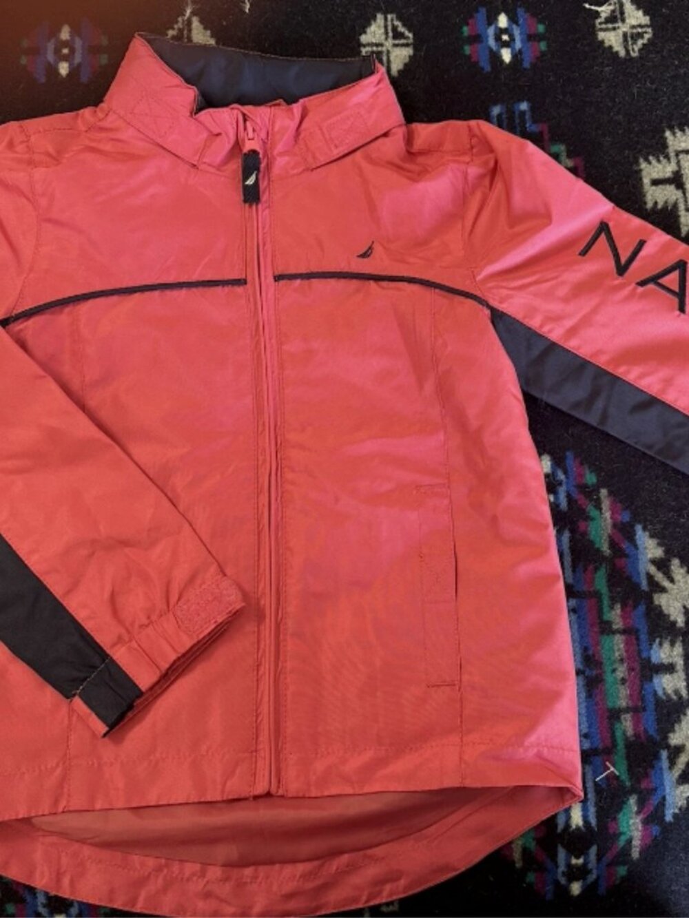 NAUTICA Girls 5 Pink NWT Packable Jacket Hood Kids Windbreaker